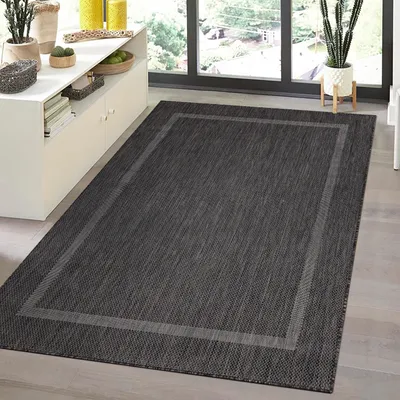 Image de Ayyildiz | Tapis d'extérieur Relax - 280 cm x 370 cm - Noir - Élégant et Résistant - Idéal Terrasse