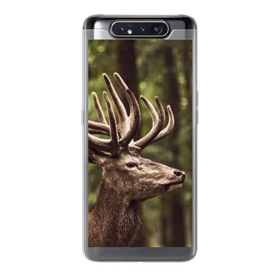 Produktbild von MuchoWow® Handyhülle Schutzhülle Hülle für Samsung Galaxy A80 Hirsch - Natur - Geweih - Wald - Tiere Silikon Softcase Handy Hülle - Schutzdeckel