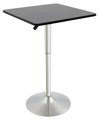 Produktbild von Bartisch - Höhenverstellbarer Stehtisch - Metallgestell - MDF Tischplatte 18 mm - Für Bar und Gastronomie - Schwarz