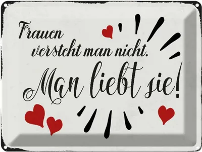 Produktbild von vianmo Blechschild 30x40 cm Frauen versteht man nicht Spruch Zitat