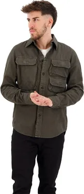 Image de Chemise à manches longues G-star Container Pocket Regular, vert, taille M, homme, vert, taille M