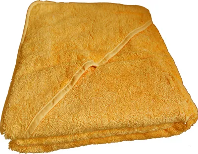 Produktbild von Baby Kapuzen Badetuch 100 x 100 cm, 100% Baumwolle, gelb, uni Walk Frottier, Frottee