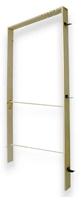 Obrázok produktu pre Univerzálny drevený zárubňový rám z smrekového dreva s hrúbkou 2 cm pre interiérové dvere s predmontovanými kovovými úchytkami – 12 cm