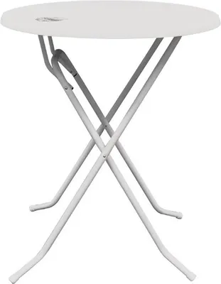 Produktbild von Dubai Runder Klappbarer Stehtisch Metall Weiß 85Cm