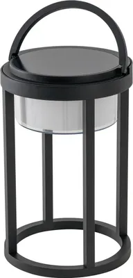 Produktbild von Lucande LED-Solartischlampe Tilena, rund, schwarz, dimmbar