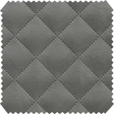 Produktbild von novely® ALPEN Velours-Polsterstoff 3-lagig gesteppt - Kaschierter Volumen Möbelstoff mit Karo-Raute-Muster 5x5cm - Pflegeleichte Meterware 1lfm - Farbe: 22 Dunkelgrau
