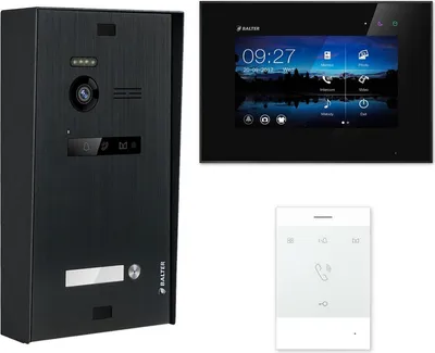 Produktbild von BALTER EVO Aufputz Schwarz 7" Monitor Schwarz + Talk Video Türsprechanlage Set für 1 Familienhaus