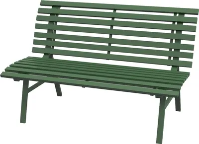 Zdjęcie produktu dla Ławka Ogrodowa Ławka Parkowa 2-Osobowa Z Oparciem, Aluminium, 123X67X79Cm, Zielona