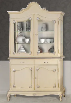 Produktbild von Vitrine Italienische Luxus Möbel Vitrinen Kommodenschrank Glas Design Schrank