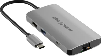 Obrázok produktu pre AlzaPower kovová dokovacia stanica USB-C 8v1 vesmírne sivá