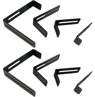 Produktbild von Blumenkasten Halterung Balkon 2er Set robust 3mm Stahl verstellbar wetterbeständig ohne Bohren für Geländer Terrasse Garten Pflanzen