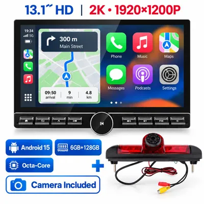 Produktbild von 13.1" Android 15 Autoradio Carplay Für Fiat Ducato Citroen Jumper Peugeot Boxer GPS Navi WIFI 4G BT DAB+ SWC USB DSP 8-Kern Rückfahrkamera, KI-generiertes Bild