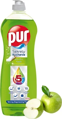 Zdjęcie produktu dla Płyn do Mycia naczyń PUR 750 ml Jabłko Sekret Kucharzy Odtłuszcza