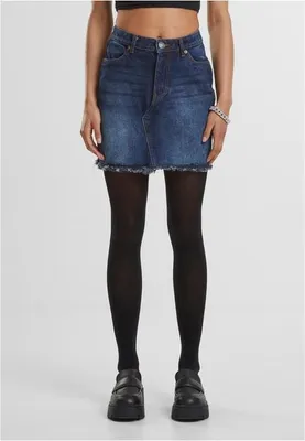 Produktbild von Urban Classics Kurzer Rock Damen Ladies Heavy Mini Denim Skirt dunkelblau 28