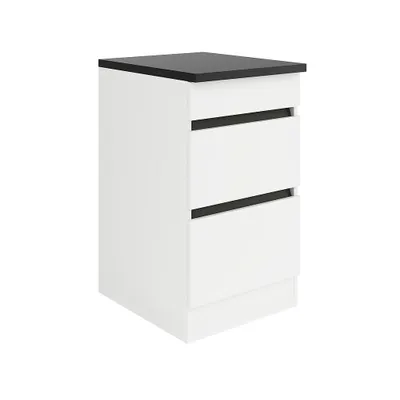 Produktbild von Küchen Schubladenunterschrank mit Arbeitsplatte Luca U536-0+ in weiß matt 50 cm breit