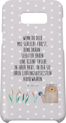 Produktbild von Mr. & Mrs. Panda Samsung Galaxy S8 plus Handyhülle  Otter Stein - Grau Pastell - Geschenk, Handycover, Hülle, Cover, Fun Facts, Pflanzen, Seeotter, Witzige Fakten, Handy