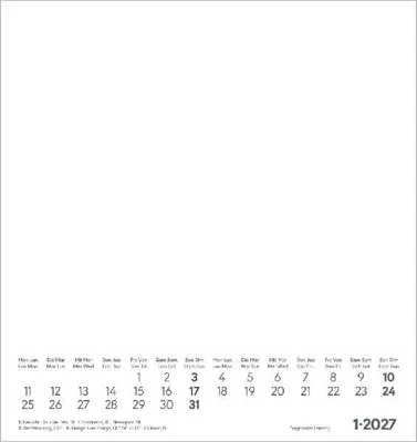 Produktbild von Kreativkalender S schwarz 2027