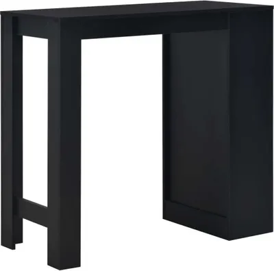 Obrázok produktu pre vidaXL Barový stôl s policou čierny 110 x 50 x 103 cm