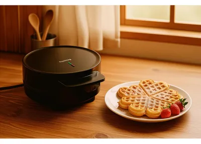 Zdjęcie produktu dla Huslog Gofrownica Okrągła 1200W