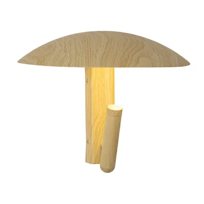 Produktbild von LED Wandleuchte 3W 2700K, Metalllampe in Holzoptik mit verstellbarem Lesespot und Schalter