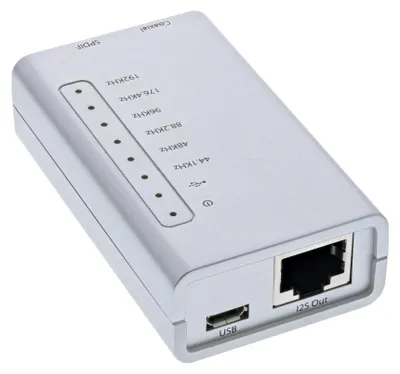 Produktbild von InLine USB HD Audio Adapter, USB Hi-Fi zu Digital Coax/Toslink/I2S Konverter, 40 mm, 76 mm, 20 mm, 88 g, 40 x 76 x 20 mm, 140 mm