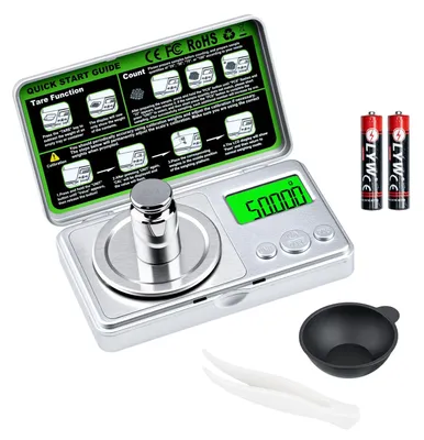 Präzisionswaage 100 g/0,001 g, digital, LCD, Tara, 7 Einheiten