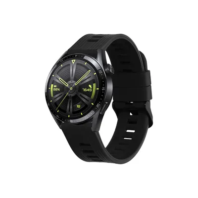 Produktbild von kwmobile Ersatzarmband kompatibel mit Huawei Watch GT 3 (46mm) Armband - Fitnesstracker Band aus Silikon in Schwarz