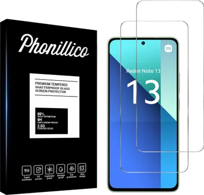 Produktbild von Hartglas für Xiaomi Redmi Note 13 4G [2 Stück] Displayschutzfolie Screen Protector Film Anti-Kratzer Glas Resistant Phonillico®
