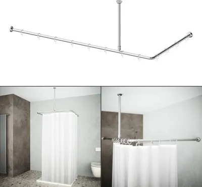 Produktbild von Aquabad Hastaflex Vario Aluminium Duschvorhangstange, Farbe: Chrom