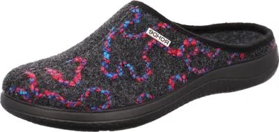 Produktbild von Rohde Damen Pantoffel Filz Hausschuh mit herausnehmbaren Einlagen Bari 6540, Größe:42 EU, Farbe:Grau