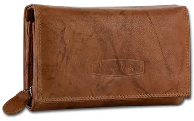 Immagine prodotto di Portafoglio da cintura marrone, con protezione RFID, in vera pelle, modello Money Maker, codice prodotto D3OPJ704C