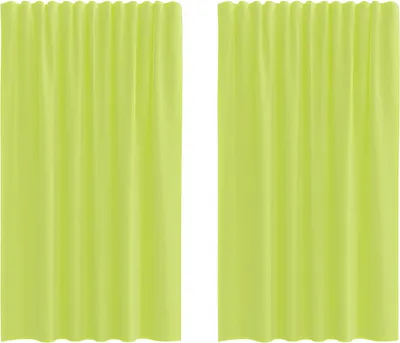 Produktbild von Voile Vorhänge mit Stangentaschen 2 Stk. Apfelgrün