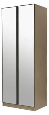 Image de Armoire à 2 portes avec tringle à vêtements, beige, style moderne et élégant