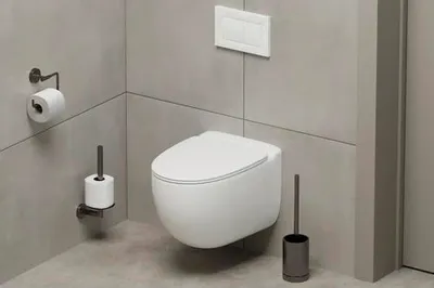 Obrázek produktu pro Set WC štětky REIKA SAKU gun metal