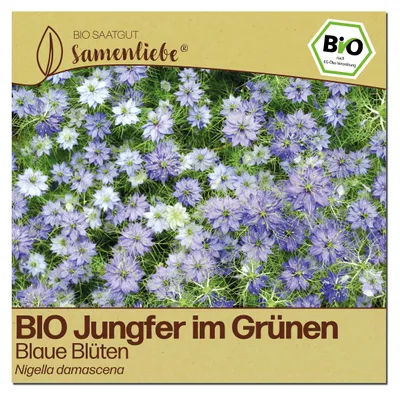 Produktbild von Samenliebe  Jungfer im Grünen Samen | Blaue Blüten - blau - samenfestes  Saatgut