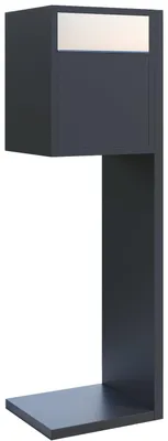 Produktbild von Standbriefkasten Hermes in Anthrazit mit Edelstahlklappe