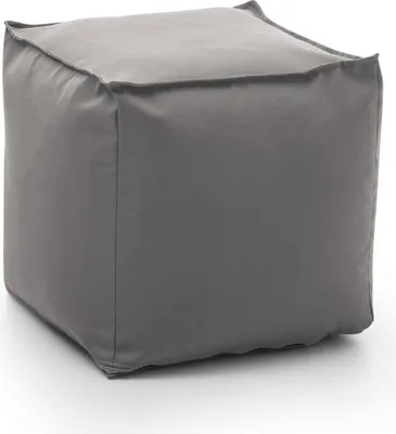 Produktbild von Puff Dabbey, Multifunktionshocker, 100%  Italy, Relaxsessel aus gepolstertem Stoff, Cm 45x45h45, Grau