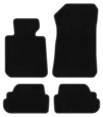 Produktbild von Velours-Fußmatten für BMW 1 E81 2004-2011 (Schrägheck) – 4-tlg, Schwarz, passgenau – Wielganizator BASIC