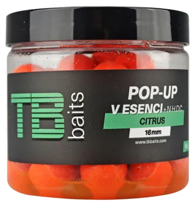 Obrázek produktu pro TB Baits plovoucí boilie Pop-Up Orange Citrus NHDC 65g Průměr: 12mm