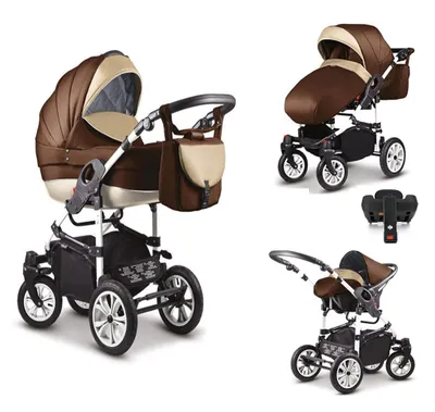 Produktbild von Kinderwagen-Set Craft 5 in 1 inkl. Sportsitz, Autositz, Iso Base und Zubehör - 17 Teile - in 18 Farben