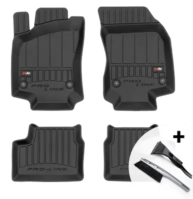 Produktbild von moto-MOLTICO 3D Gummimatten Auto, 4-teiliges Set, Allwetter Gummi Fußmatten, Antirutsch & Wasserfest Autoteppiche - passend für Opel Astra H 2004-2014