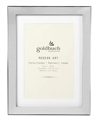 Image de Cadre photo en métal Goldbuch, style Art Moderne, couleur argent, dimensions 10x15 cm