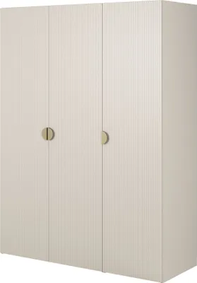 Obrázek produktu pro Selsey Moonir - Šatní skříň třídveřová se 2 tyčemi na šaty, 150 cm, béžová