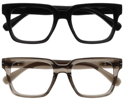 Produktbild von Blaulichtfilter Lesebrille 2er-Set UV400 Schwarz Grau OPULIZE für Damen Herren