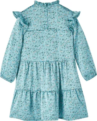 Image de vidaXL Robe à manches longues pour enfants Bleu 128