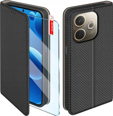 Immagine prodotto di Custodia MAGNET per Oppo A5 Pro 5G con chiusura, nera + vetro 9H