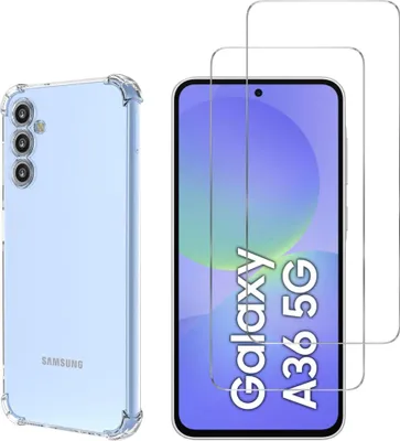 Obrázok produktu pre Nárazuvzdorné puzdro pre Samsung Galaxy A36 5G a 2 ochranné kryty obrazovky z tvrdeného skla Phonillico®