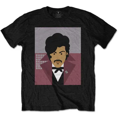 Produktbild von Prince Many Faces (Back Print) T-Shirt mit kurzen Ärmeln Black M