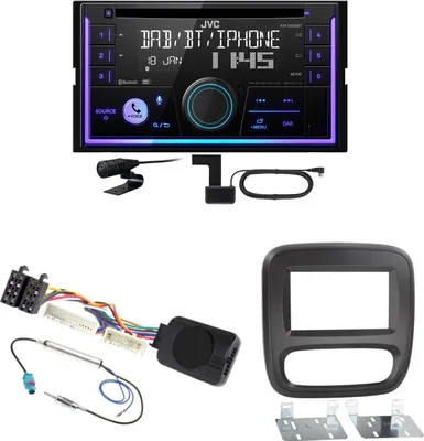 Produktbild von JVC KW-DB95BT Bluetooth Digitalradio USB CD Einbauset für Opel Vivaro B