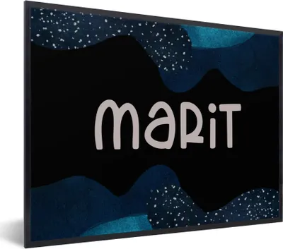Produktbild von MuchoWow® Gerahmtes Poster Marit - Pastell - Mädchen 80x60 cm - Poster mit Schwarzem Bilderrahmen Wandposter Rahmen Foto Bilder - Schwarzem - Mit Gestell
